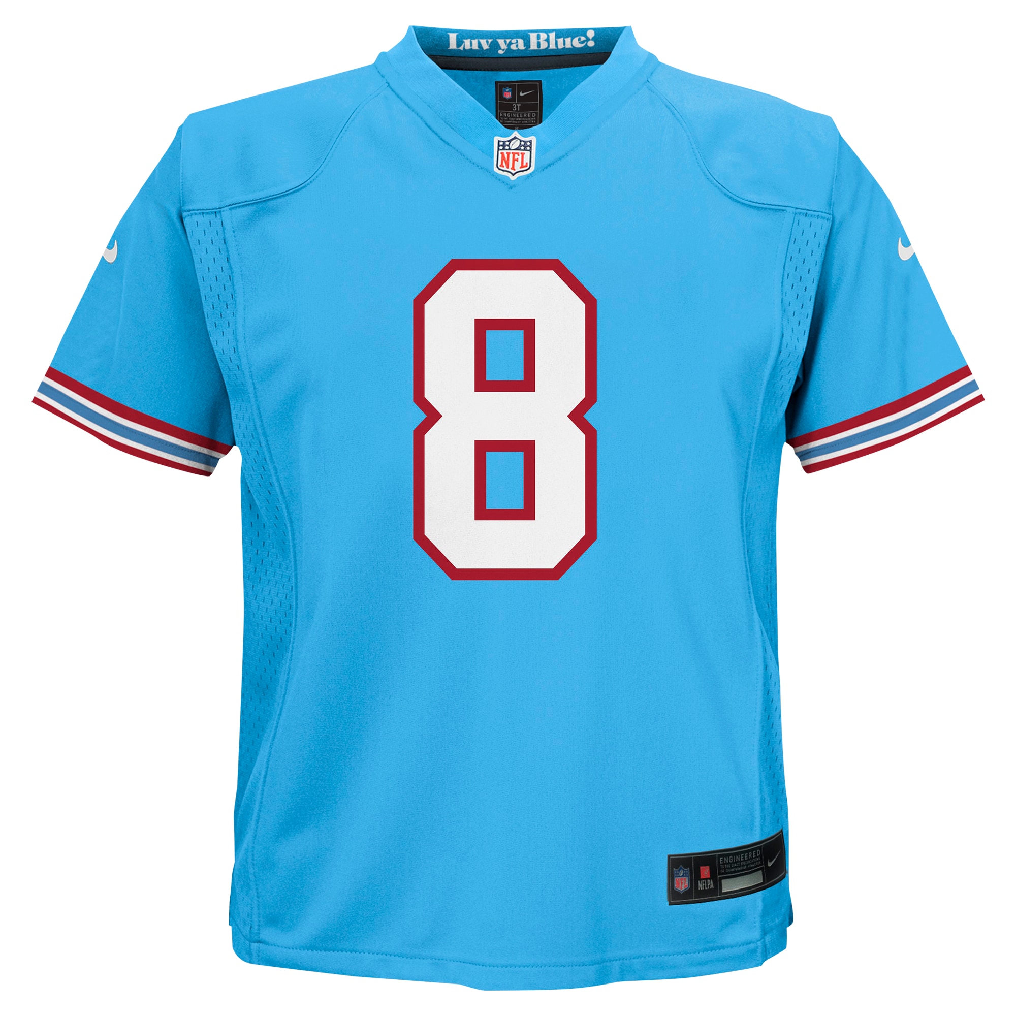 Alternative view of Infant Tennessee Titans Will Levis Light Blue Alternate Player Game Jersey JS2835 nicesnker