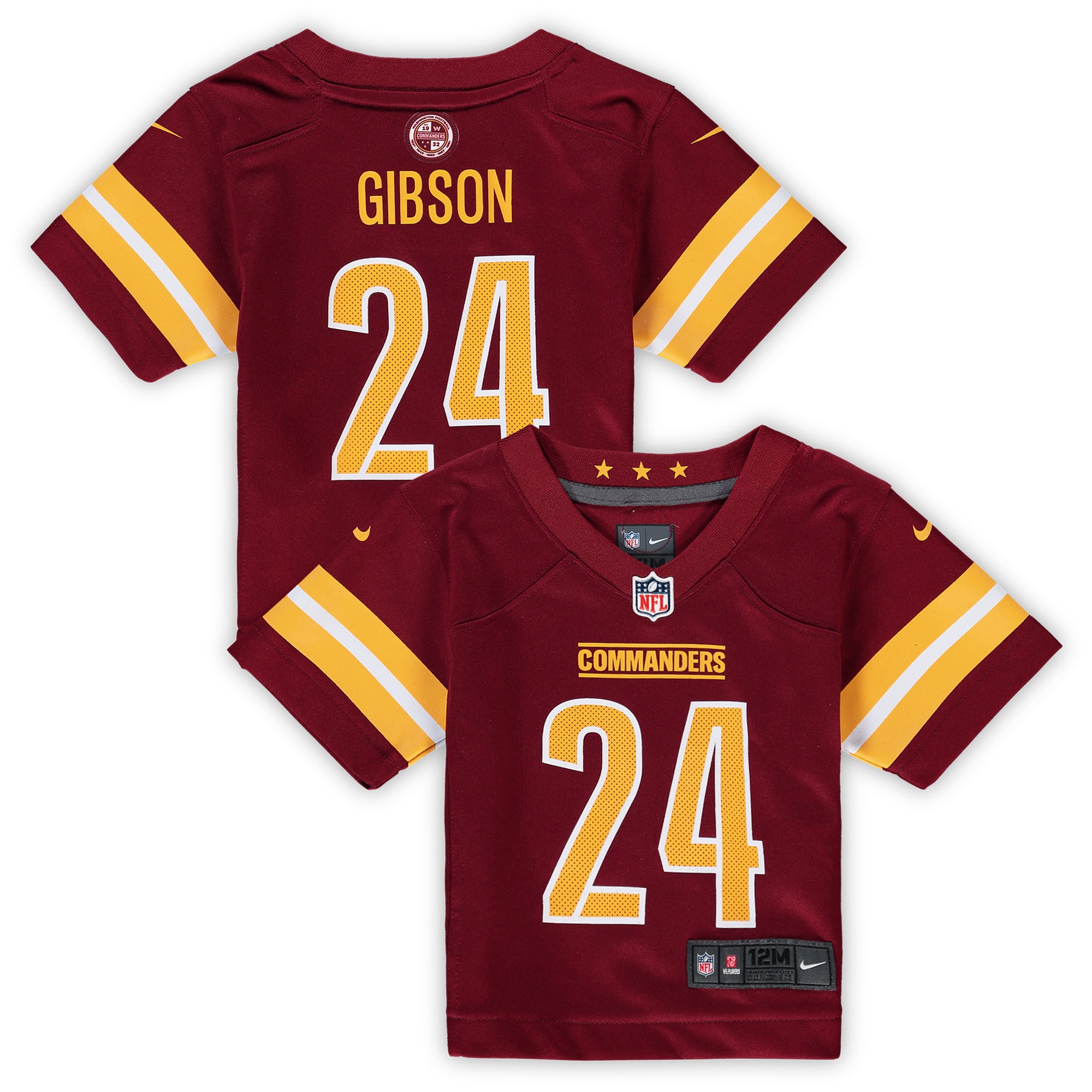 Infant Washington Commanders Antonio Gibson Burgundy Game Jersey JS9156 nicesnker